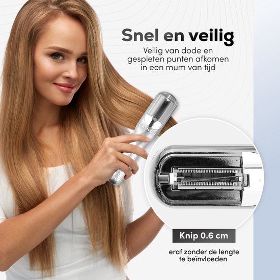 La Nou® Split Remover 4 - Split Ender - Accessoires inclus - Pour les pointes fourchues - Tondeuse pour pointes fourchues - Split Remover - Silver