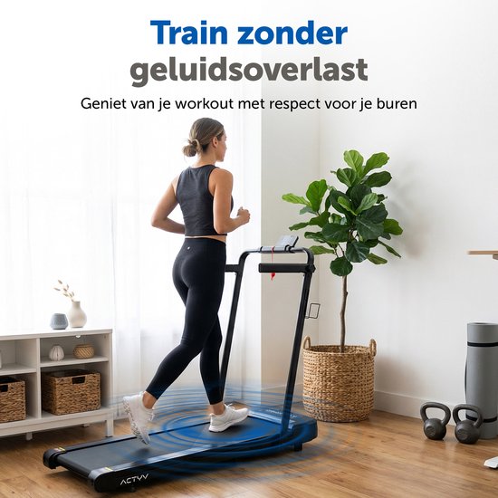 ACTYV Tapis de course pliable 1-12km/h - Avec huile de lubrification, tapis de protection - Tapis de course - Tapis de marche - Pour la maison - Électrique - Pliable