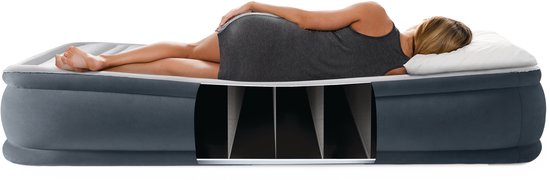 Intex Queen Comfort-Plush Airbed avec pompe intégrée - 203x152x46 cm