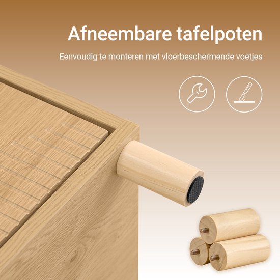 SoBuy Table de chevet avec 2 tiroirs, table d'appoint pour chambre ou salon, naturel, 40 x 42 x 47 cm FBT166-N