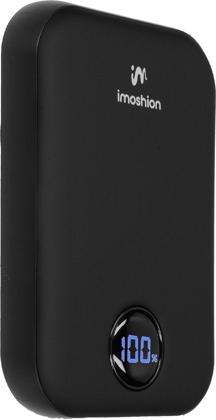 Batterie externe - imoshion - 10000 mAh - Adapté à MagSafe - Chargeur rapide 22.5W - USB C & USB A - Powerbank sans fil adapté à l'iPhone 12/13/14/15/16 - Noir