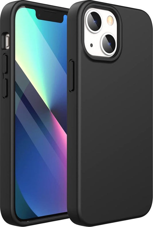 Podec Phone Case Suitable For iPhone 13 mini - Case And Screen Protector - Protective Glass - Black