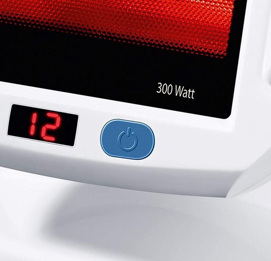 Sanitas SIL 45 Lampe infrarouge - Plaque vitrocéramique XL 30 x 40 cm - 300 watts - Minuterie - Bloque les UV à 100 % - Ventilation - Arrêt automatique - Rangement du cordon dans la base - Certifié médicalement - Lunettes de protection incluses - Garantie