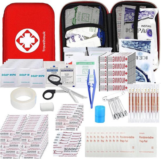 Trousse de secours Travelhawk - Trousse de secours pour voiture - Ehbo Kit Small - Ehbo Kit Emergency Kit - Ehbo Travel Kit - 275-piece - First aid