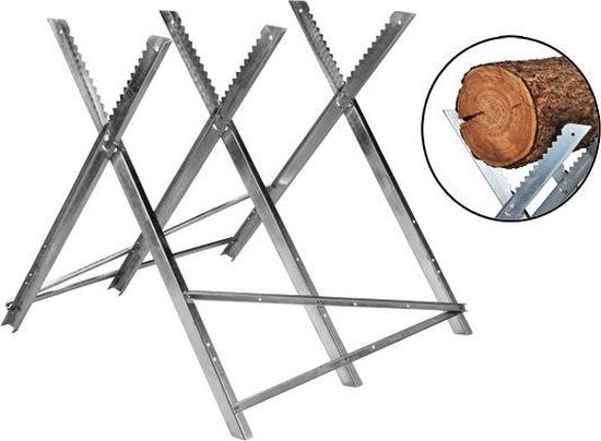 Haushalt Metal Saw Stand - Adjustable - 79.5 x 78 x 85 CM - Metal colour
