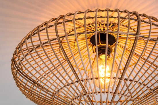 Lucide MAGALI - Plafonnier - Ø 56 cm - 1xE27 - Naturel