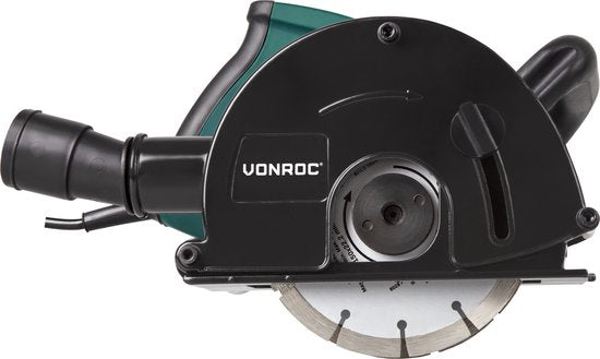 Rainureuse murale - VONROC - Machine à rainurer - 1700W - Ø150MM - Incl. 2 disques diamantés & sac de rangement