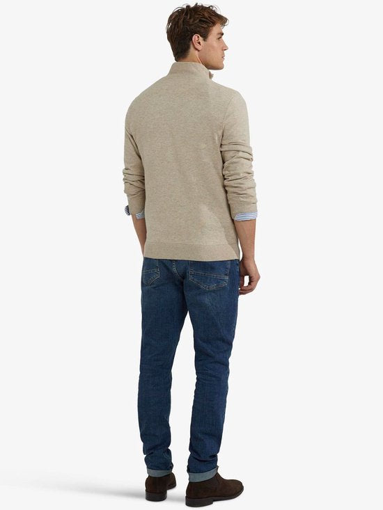 McGregor Half Zip Sweater Merino Wool Structure Sand - Taille 3XL - Hommes - Pullovers