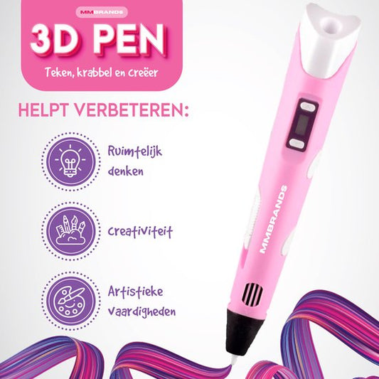Stylo 3D - MM Brands - Rose