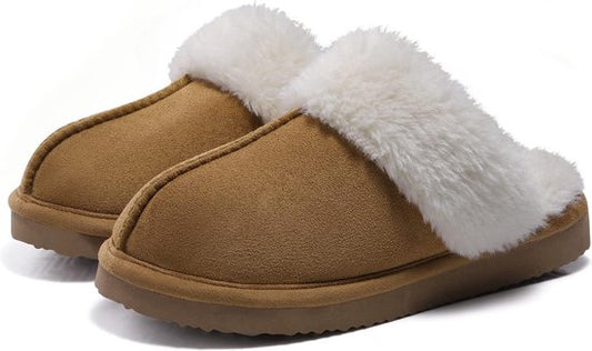 Chaussons Dames - Chaussons - Taille 38/39 - Châtaigne - Antidérapant - Comfeet