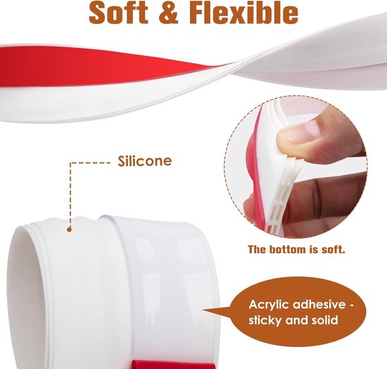 Coupe-courant d'air - Coupe-courant d'air ajustable - Joint de porte autocollant - 2-pack Coupe-courant d'air pour portes - Coupe-courant d'air à haute résilience - Isolation - Lutte contre les nuisibles - Pour l'isolation acoustique et la résistance aux