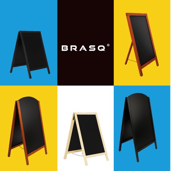 BRASQ Chalkboard Blank - 55x 85 CM - Tableau noir - Enseigne publicitaire - Enseigne de trottoir - Simple face - pour l'intérieur et l'extérieur - Hospitalité