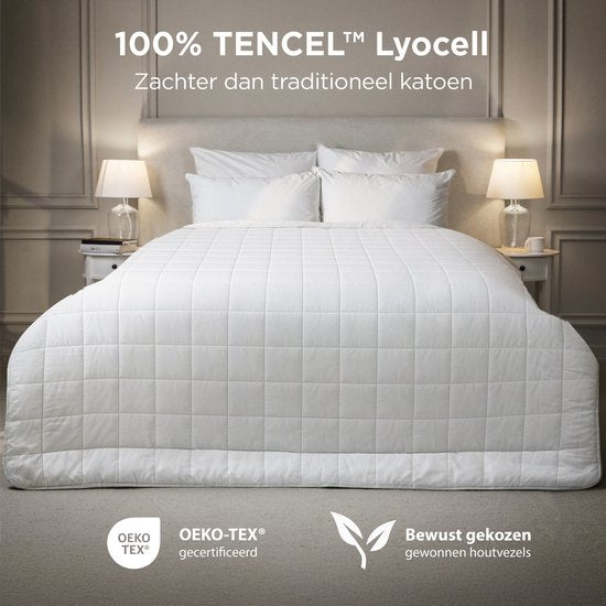Couverture lestée CozySense® 5kg - 100% Tencel - Couverture lestée - Couverture lourde avec régulation de la température et confort respirant - Répartition de la pression GLASS-Flow® - 1 personne - Blanc