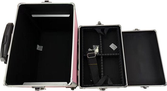 Valise de coiffure trolley - valise de maquillage valise à ongles - valise de maquillage - valise de beauté - rose