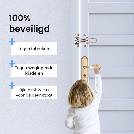 Serrure pour porte intérieure - Argent - Serrures - Porte - Loquet - Serrure - Porte extérieure - WC - Sécurité - Luft