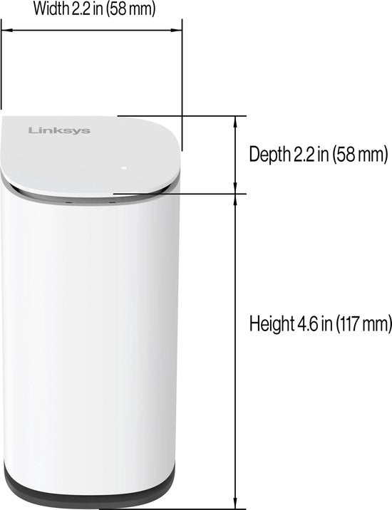 Linksys Velop Micro Mesh 6 - Dual-band - Mesh WiFi 6 noeud d'extension - 1-pack - Blanc