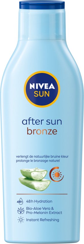 NIVEA SUN Lotion hydratante après-soleil bronze - Hydrate, adoucit et bronze - A l'aloe vera et à l'extrait de pro-mélanine - 200 ml