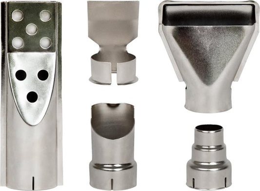 VONROC pistolet à air chaud - 5 pièces - 1x briquet BBQ inclus