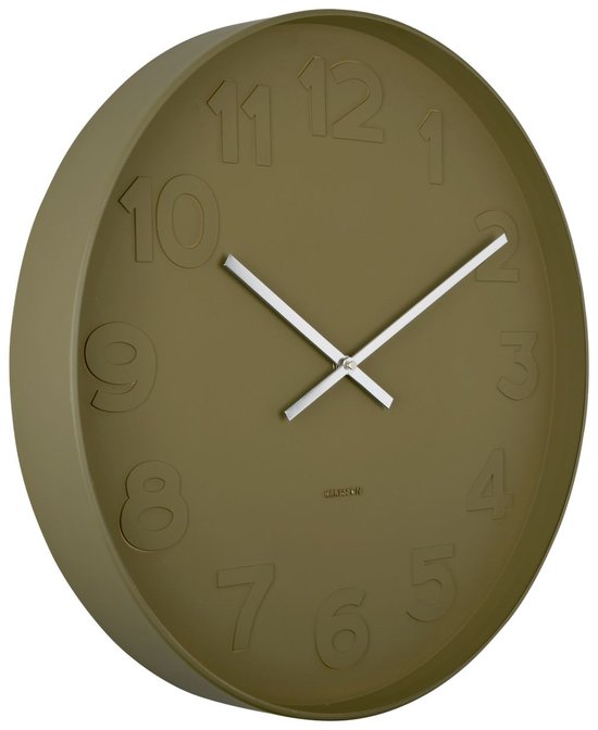 Horloge murale Mr. Green de Karlsson - Vert - Ø51cm - Horloge murale
