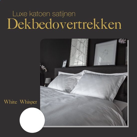 Ten Cate Premium - Enveloppe de couette 240 x 220 coton - Enveloppes de couette - Enveloppe de couette 240 x 220 - Satin - White Whisper - White