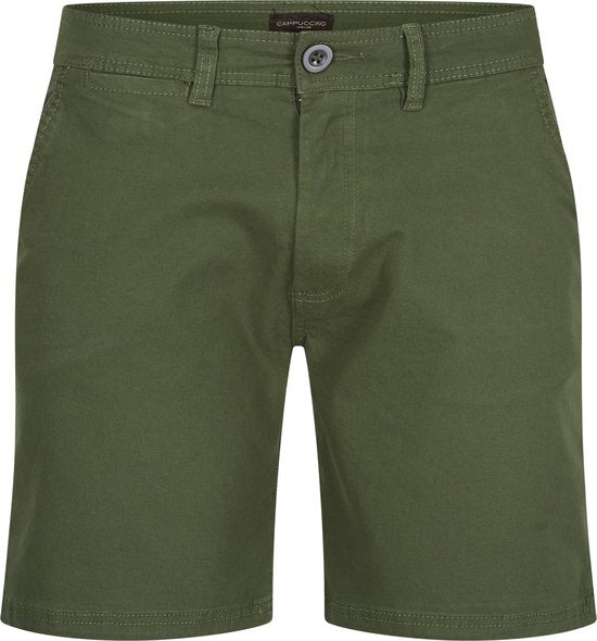 Cappuccino Italia - L - Short Chino - Hommes - Vert Olive