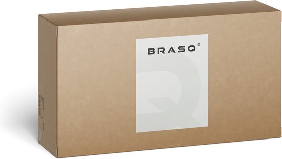 BRASQ Stand Table Gris ø80 x 110 cm - Table de bar - Table pliante - Pliable en plastique et métal pour l'intérieur et l'extérieur