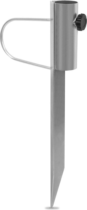 VONROC Ancrage au sol - Porte-parasol - 45cm - universel pour diamètre de mât jusqu'à 38mm - acier galvanisé - convient également pour séchoir rotatif