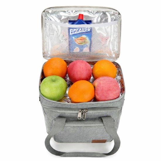 Ceruzo Cooler Bag 14L - Sac à lunch isotherme - Double compartiment - Gris-23 x 20 x 30 cm
