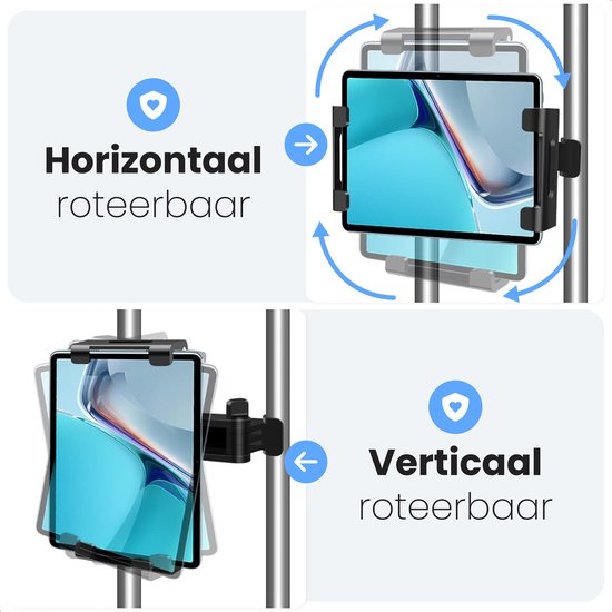 Support tablette voiture - Support Ipad - Appuie-tête - Jusqu'à 18 pouces - Trépied 360 degrés - Luft