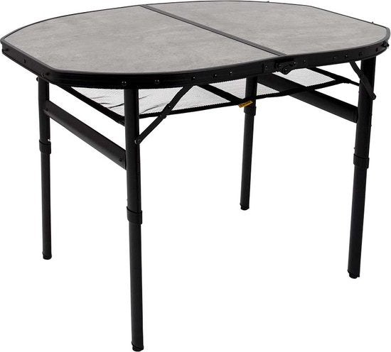 Bo-Camp - Industriel - Table - Northgate - Ovale - Modèle valise - 100x70 cm