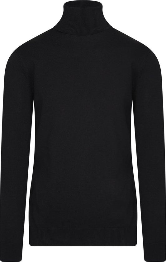 Cappuccino Italia - Pull homme col roulé noir - Noir - Taille M