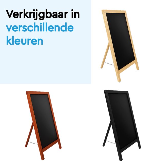 BRASQ Chalkboard Black - 55x 85 CM - Tableau noir - Enseigne publicitaire - Enseigne de trottoir - Simple face - pour l'intérieur et l'extérieur - Hospitality