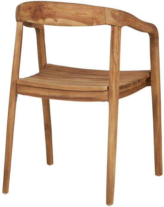 House Nordic Dining Chair Otero - Teck - Design scandinave - Avec accoudoirs - Naturel - 1 pièce
