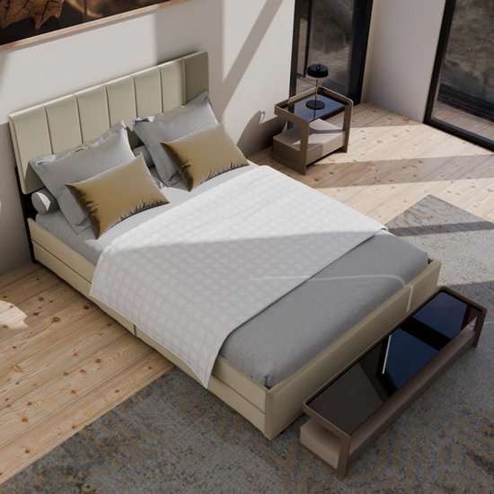 Couverture de poids Juskys - 135x200 cm - 9kg - Blanc