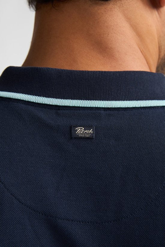 Petrol Industries - Polo à manches courtes Rallye pour homme - Bleu - Taille XL