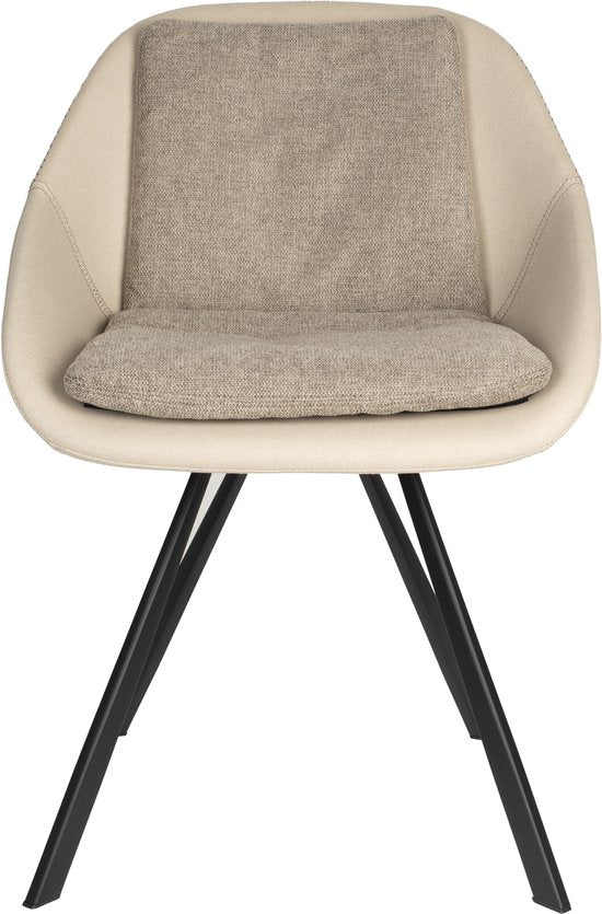 Dutchbone Wakefield Chair Ivory - Lot de 2