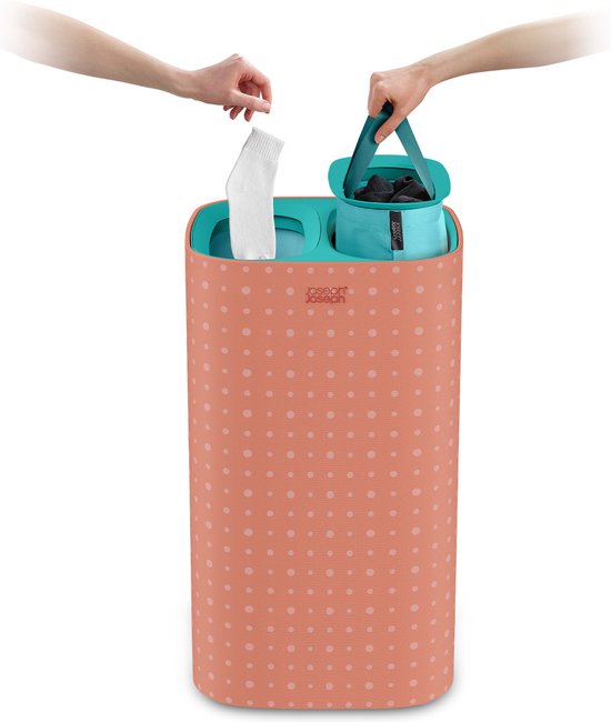 Joseph Joseph - Tota Pop Panier à linge 2x30 litres - Plastique - Orange