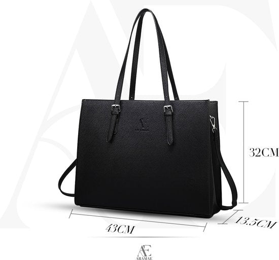 Aramae® - Laptop bag Ladies - Handbag - Shoulder bag - Office bag Ladies - Incl. shoulder strap