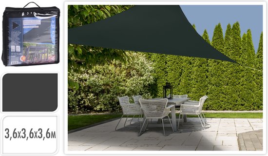 Ambiance Toile d'ombrage triangulaire 360x360x360 cm Gris