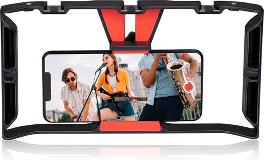Grundig Smartphone Video Rig - Poignée - Noir/Rouge