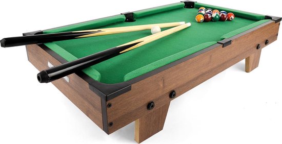 Toyrific Table de billard 27 pouces marron 20 pièces
