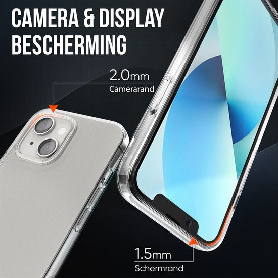 Etui Transparent pour Iphone 13 Etui Transparent et Protecteur d'Ecran Verre Protecteur