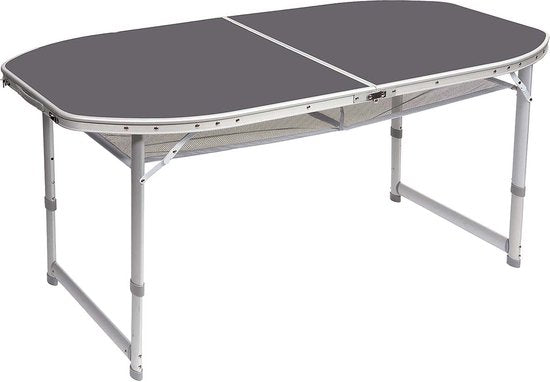Bo-Camp - Table - Ovale - Modèle valise - 150x80 cm