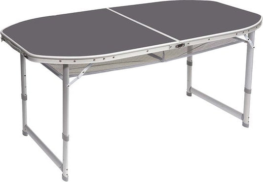 Bo-Camp - Table - Ovale - Modèle valise - 150x80 cm