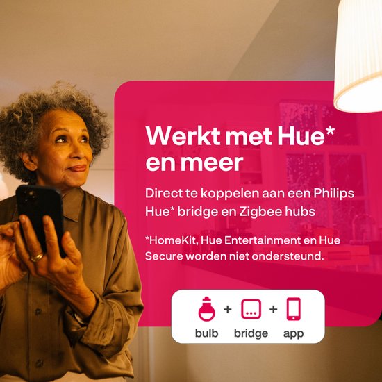 Innr smart E27 LED bulb - fonctionne avec Philips Hue* - ampoule Zigbee - lumière blanc chaud - ampoule intelligente - dimmable - 806 lumens - 2 packs