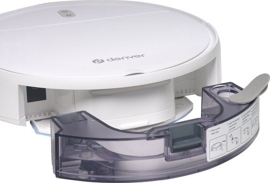 Denver Robot aspirateur avec fonction balayage et TUYA (App) - Robot balayeur WiFi avec station de recharge - 1400PA - RVC110