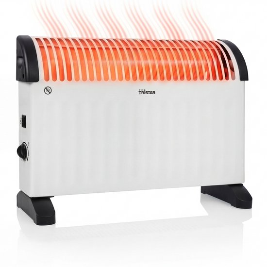 Tristar KA-5164 Convecteur de chauffage - 750W - 1250W - 2000 W - Thermostat réglable - 3 niveaux de chaleur - Protection contre la surchauffe