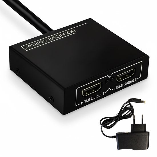 Skoov HDMI Splitter 1 in 2 out - Adaptateur 4K HDMI Splitter - Câble - 2 Ports - Duplication d'image - Universel - Jeu - TV - PC - Extender