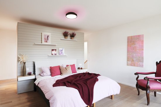 LEDVANCE Luminaire : pour plafond, LUMIÈRE DE PLAFOND DECORATIVE AVEC TECHNOLOGIE WIFI / 28 W, 22-...24- V, angle de rayonnement : 11-, RGBTW, 3-65- K, matériau du corps : métal, IP2-