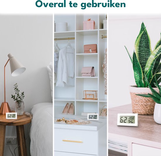 Ease Electronicz Hygromètre - Station météo - Humidimètre - Thermomètre d'intérieur - Piles incluses